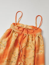 画像をギャラリービューアに読み込む, 橙暈しに花地紋模様【絹】