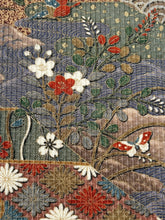 画像をギャラリービューアに読み込む, 膨れ織に荻菊蝶模様【四つ釦】