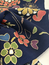 画像をギャラリービューアに読み込む, 型染花絵模様【サイドギャザーワンピース】