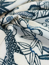 画像をギャラリービューアに読み込む, 縮緬型染笹雲取り絵【サイドギャザーワンピース】