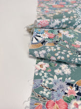 画像をギャラリービューアに読み込む, 錆浅葱色花車模様【ティアード】