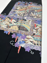 画像をギャラリービューアに読み込む, 【予約品】紫箔の風景花模様金彩【フォーマルシュッケニ】