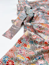 画像をギャラリービューアに読み込む, 橘に雲絵に総紗綾型地紋【長丈シュッケニ・丈91㎝】