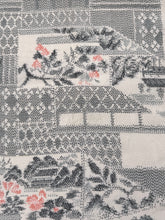 画像をギャラリービューアに読み込む, 格子柵花模様の白大島【S】