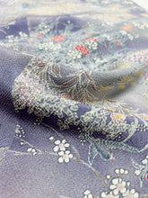 画像をギャラリービューアに読み込む, 縮緬地に暈し草花模様【シュッケニ】
