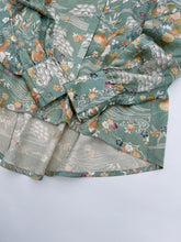 画像をギャラリービューアに読み込む, 注意:難あり のり散らし地紋に草花模様