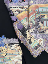 画像をギャラリービューアに読み込む, 【予約品】紫箔の風景花模様金彩【フォーマルシュッケニ】