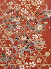 画像をギャラリービューアに読み込む, 橘に扇・籠目模様暈し染め【長丈シュッケニ・丈91㎝】