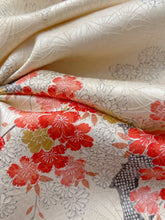 画像をギャラリービューアに読み込む, 芝地紋に枝桜花模様【六つ釦】