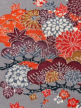 画像をギャラリービューアに読み込む, 松に菊流水花模様・縮緬