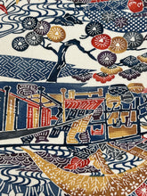 画像をギャラリービューアに読み込む, 型染風景花紋模様【L】