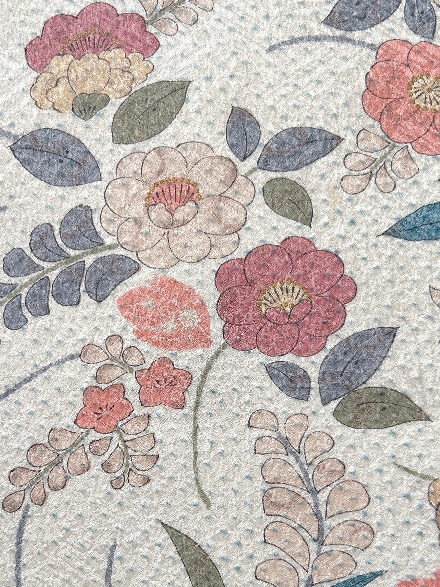 花紗綾型地紋に絞り・辻ヶ花模様【六つ釦】 – keniamarilia