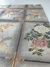 画像をギャラリービューアに読み込む, 格子に花鳥模様、暈し織り帯【あずま型大】