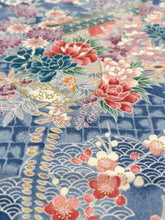 画像をギャラリービューアに読み込む, 雲絵に四季の草花尽くし模様【長丈シュッケニ・丈91㎝】