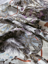 画像をギャラリービューアに読み込む, 【短】桧垣地紋に金彩縁に大車花模様