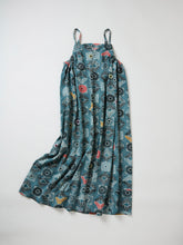 画像をギャラリービューアに読み込む, 縮緬花鳥模様(ビンテージ)【サイドギャザーワンピース】