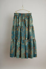 画像をギャラリービューアに読み込む, 錆浅葱暈しに古典柄模様【ティアード】