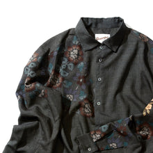 画像をギャラリービューアに読み込む, 緑蝋色水彩風花模様【L】