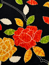 画像をギャラリービューアに読み込む, 鮫小紋地紋に葉・薔薇模様【六つ釦】