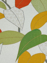 画像をギャラリービューアに読み込む, 葉模様に金彩縁【サイドギャザーワンピース】