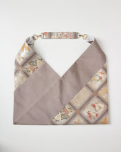 画像をギャラリービューアに読み込む, 格子に花鳥模様、暈し織り帯【あずま型大】