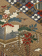 画像をギャラリービューアに読み込む, 膨れ織に荻菊蝶模様【四つ釦】