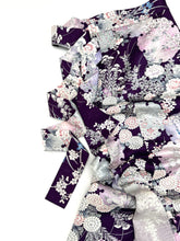 画像をギャラリービューアに読み込む, 流水地紋に雪輪模様草花尽くし【長丈シュッケニ・丈91㎝】