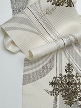 画像をギャラリービューアに読み込む, ⚠️シミあり縞地紋に江戸小紋変わり模様【長丈シュッケニ・丈91㎝】