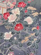 画像をギャラリービューアに読み込む, 縮緬・御所車草花模様【サイドギャザーワンピース】