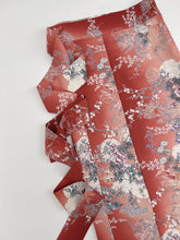 画像をギャラリービューアに読み込む, 雪輪に鶴金彩暈し花模様【長丈シュッケニ・丈91㎝】