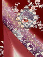 画像をギャラリービューアに読み込む, 孔雀更紗花模様・彩暈し染め金彩【フォーマルシュッケニ】⚠️八掛シミあり
