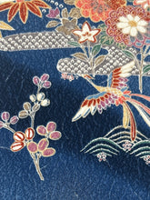 画像をギャラリービューアに読み込む, 膨れ織り地に鳳凰鹿子ヱ霧花模様【サイドギャザーワンピース】