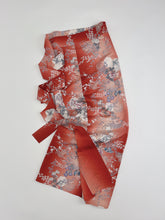 画像をギャラリービューアに読み込む, 雪輪に鶴金彩暈し花模様【長丈シュッケニ・丈91㎝】