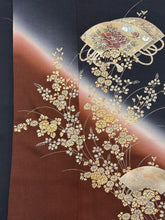 画像をギャラリービューアに読み込む, 地紙花模様金彩尽くしの暈し染【フォーマルシュッケニ】