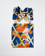 画像をギャラリービューアに読み込む, 檜垣地紋に桔梗撫子牡丹模様【ギャザートート】①