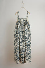 画像をギャラリービューアに読み込む, 縮緬型染笹雲取り絵【サイドギャザーワンピース】