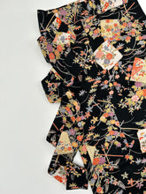 画像をギャラリービューアに読み込む, 麻の葉地紋に破れ色紙に松竹梅模様【長丈シュッケニ・丈91㎝】