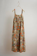 画像をギャラリービューアに読み込む, 縮緬草花鳥模様 【サイドギャザーワンピース】