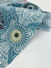 画像をギャラリービューアに読み込む, 縮緬花鳥模様(ビンテージ)【サイドギャザーワンピース】