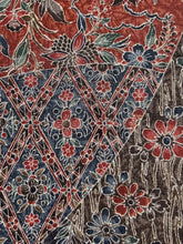 画像をギャラリービューアに読み込む, 縮緬地に花扇にきりばめ更紗模様【S】