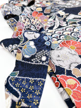 画像をギャラリービューアに読み込む, 雲ヱに花松絞り絵模様【長丈シュッケニ・丈91㎝】