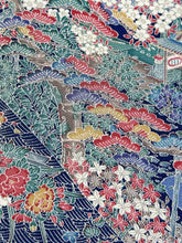 画像をギャラリービューアに読み込む, 切りばめ流水菖蒲松笹花模様【ティアード】