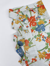 画像をギャラリービューアに読み込む, 藍白大花模様金彩縁【長丈シュッケニ】