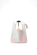 画像をギャラリービューアに読み込む, 薄錆青磁・桃暈し格子地織④【ケニショ・小】