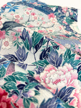 画像をギャラリービューアに読み込む, 鬼しぼ縮緬友禅手描き・流水花鳥模様【サイドギャザーワンピース】