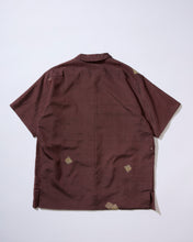 画像をギャラリービューアに読み込む, 幾何学に草花模様手織り節紬【L】