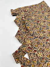 画像をギャラリービューアに読み込む, 変わり亀甲に更紗模様暈し絵【長丈シュッケニ・丈91㎝】