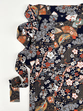 画像をギャラリービューアに読み込む, 七宝地紋に扇古典柄金彩模様【長丈シュッケニ】【日本橋三越品】