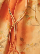 画像をギャラリービューアに読み込む, 橙暈しに花地紋模様【絹】