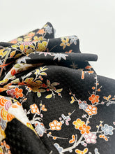 画像をギャラリービューアに読み込む, 麻の葉地紋に破れ色紙に松竹梅模様【長丈シュッケニ・丈91㎝】